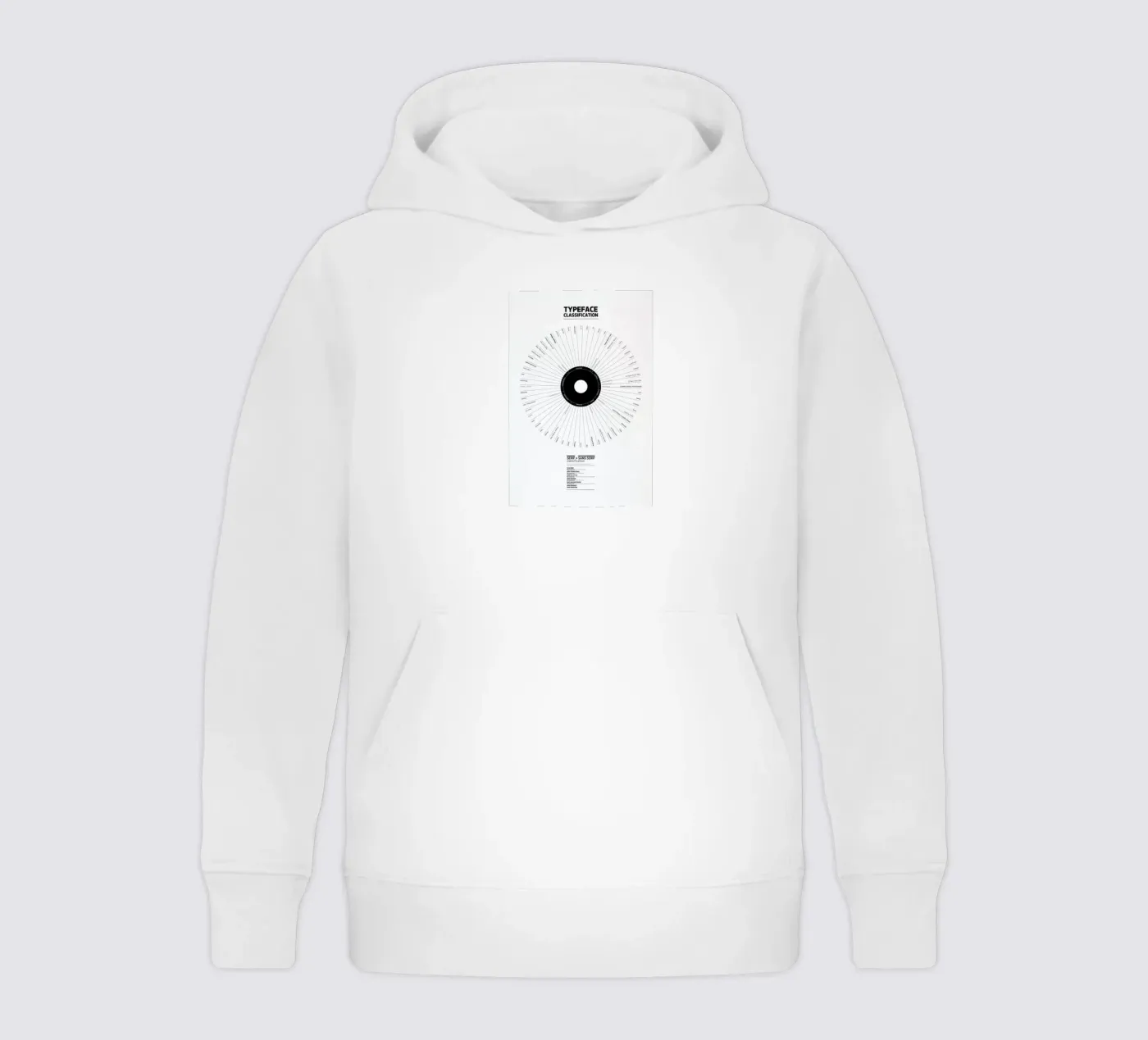 Typeface Classification kinder hoodie van Marcin Plonka