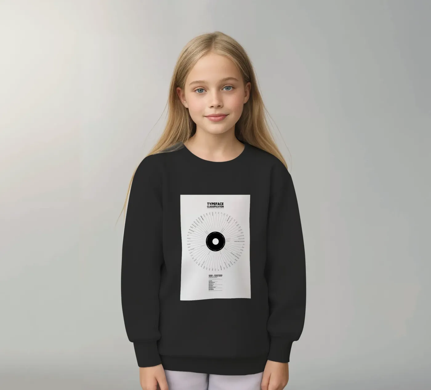 Typeface Classification kinder sweatshirt van Marcin Plonka