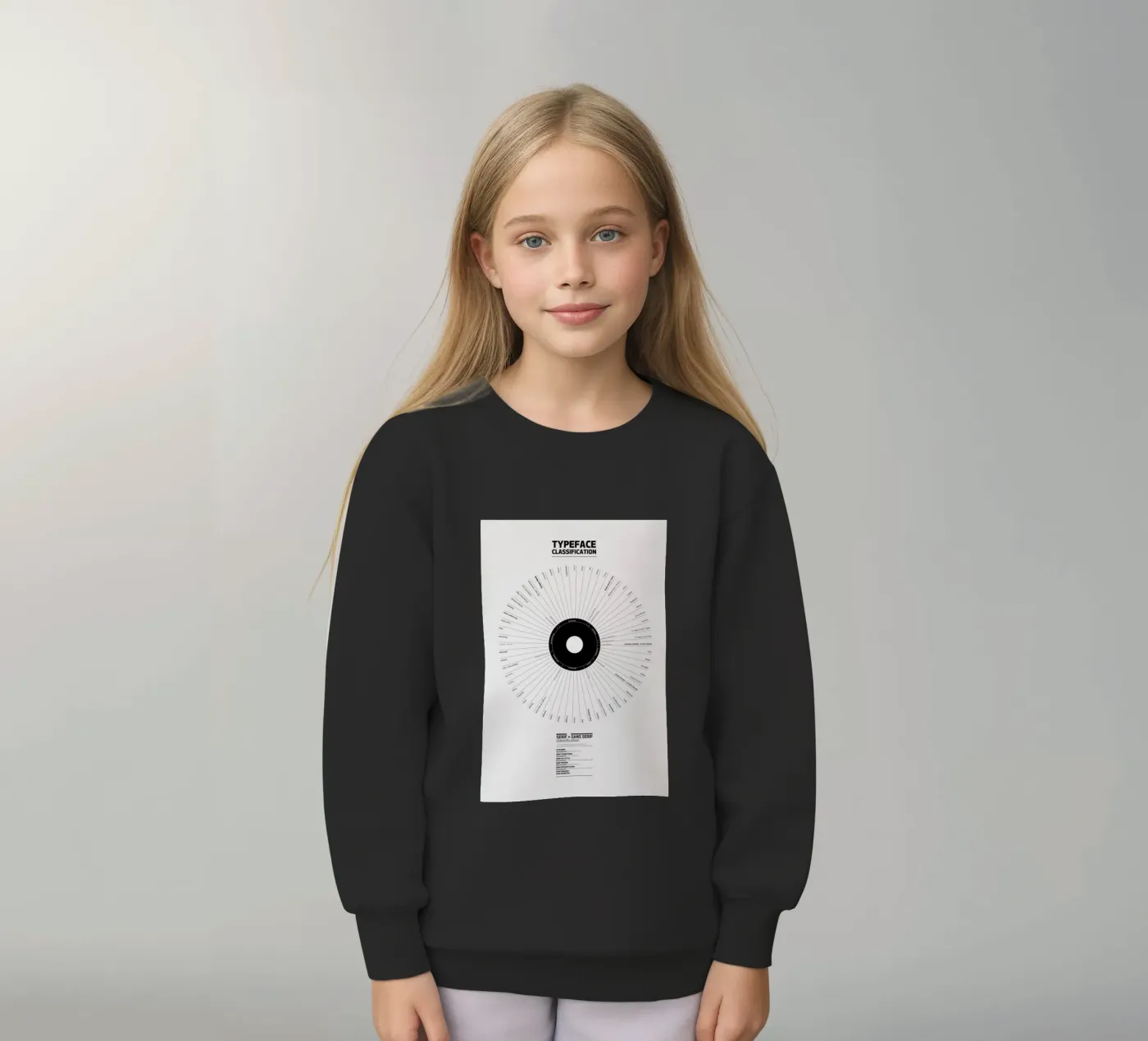 Typeface Classification kinder sweatshirt van Marcin Plonka