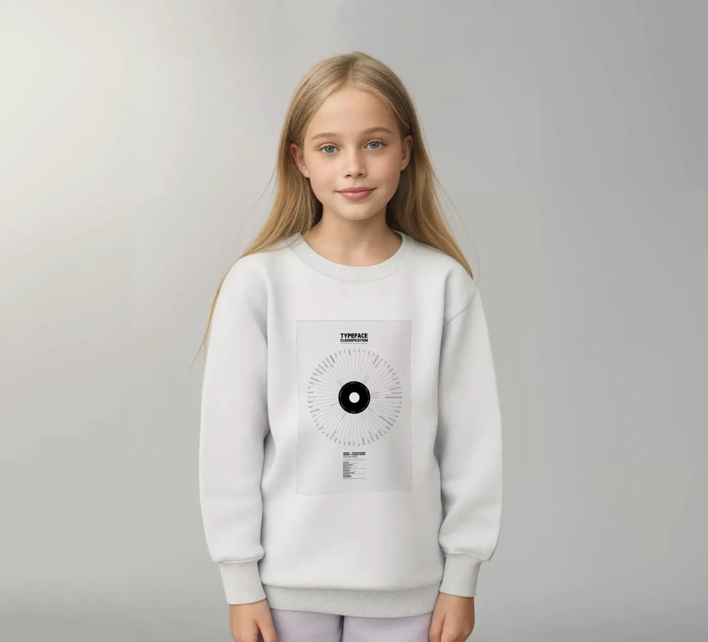 Typeface Classification kinder sweatshirt van Marcin Plonka