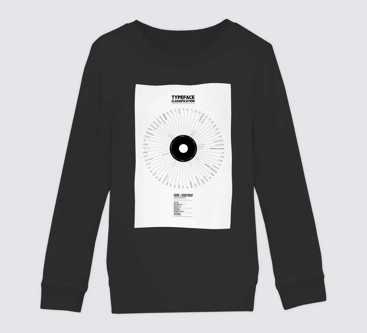 Typeface Classification kinder sweatshirt van Marcin Plonka