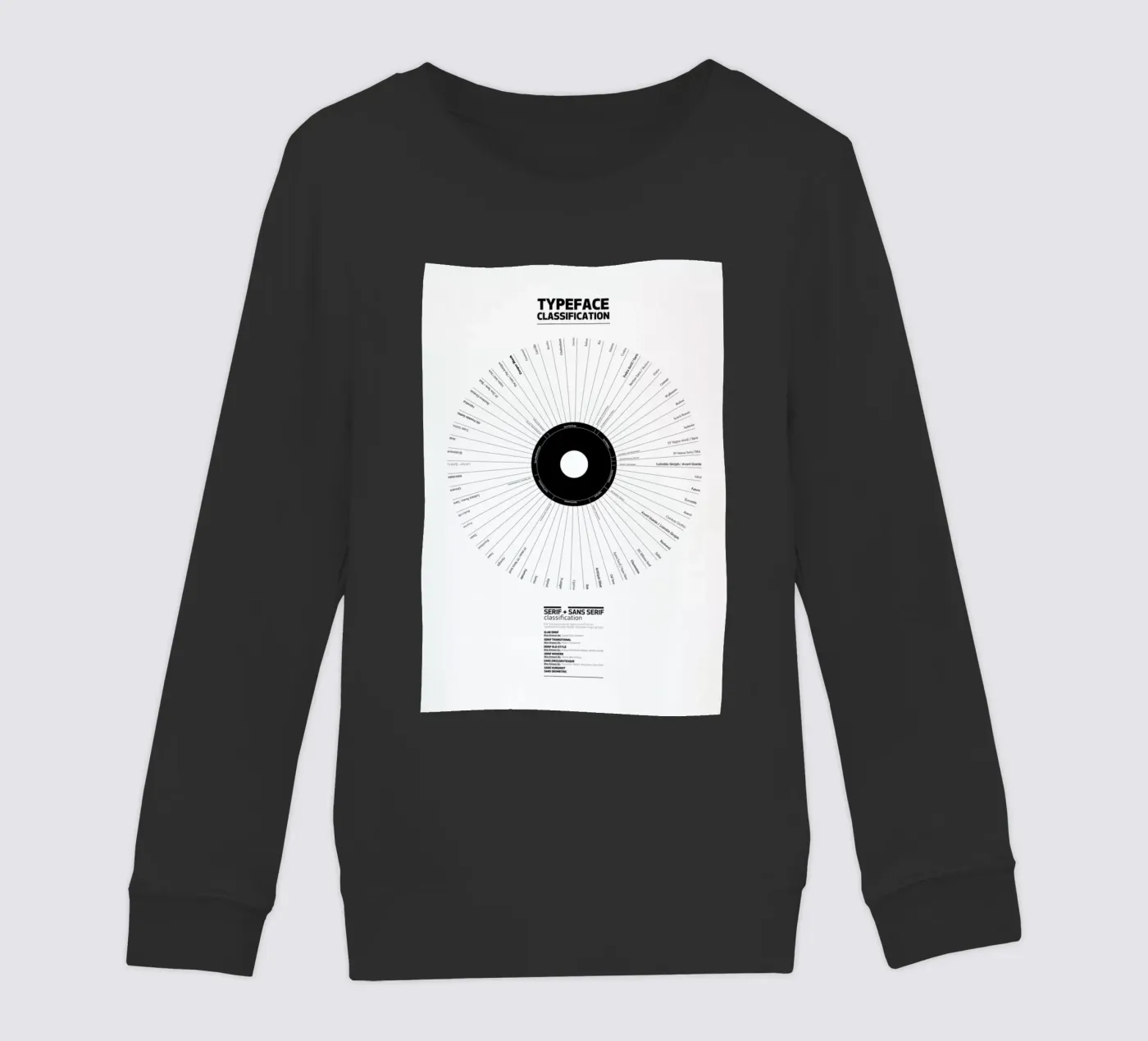 Typeface Classification kinder sweatshirt van Marcin Plonka