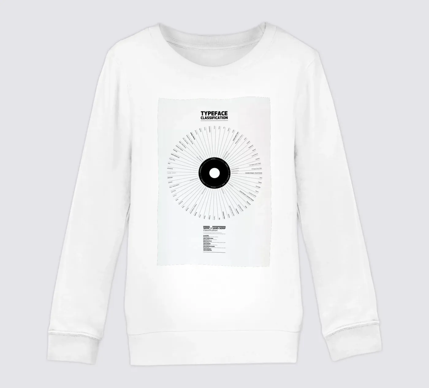 Typeface Classification kinder sweatshirt van Marcin Plonka