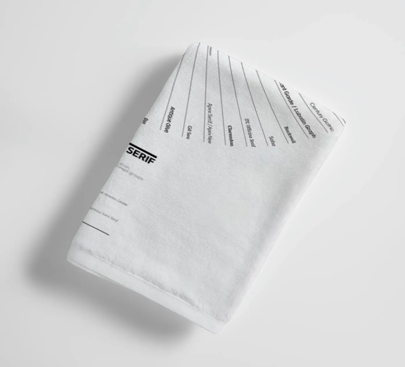 Typeface Classification towel by Marcin Plonka