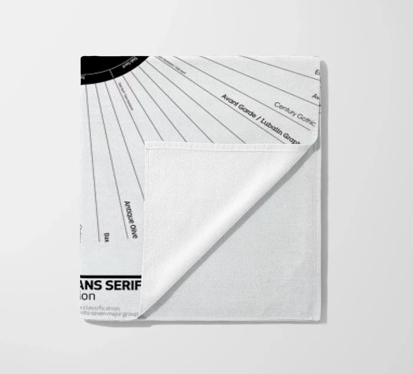 Typeface Classification serviette de plage de Marcin Plonka