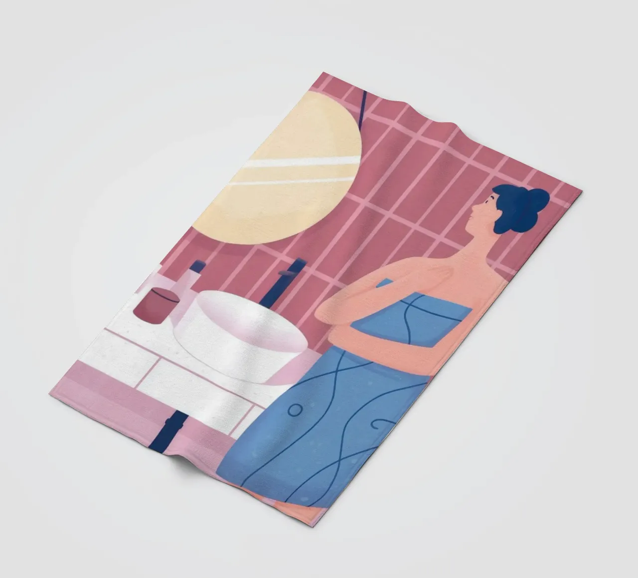 Reflective Bathing Moment fleece blanket by Prism Palette