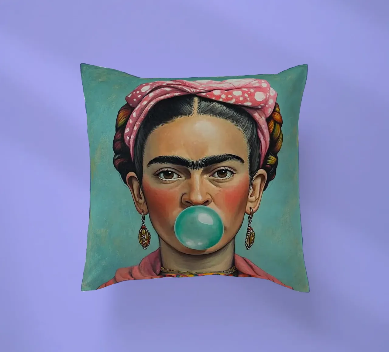 Frida Kahlo - Autodeterminata cuscino da Fantasias Florales