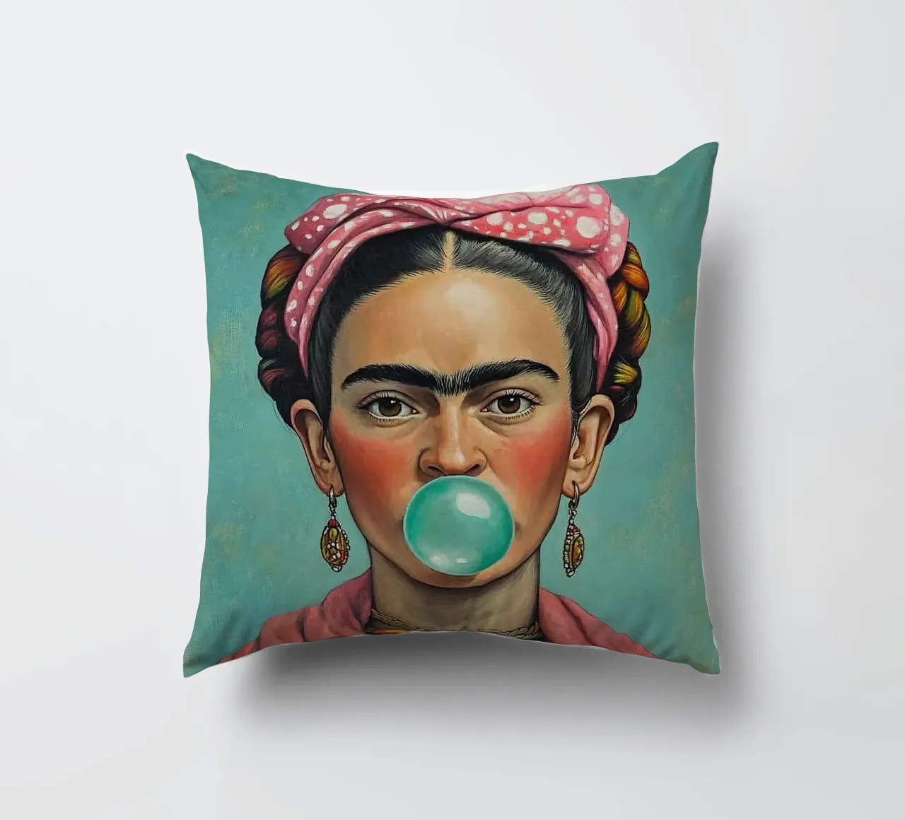 Frida Kahlo - Autodeterminata cuscino da Fantasias Florales