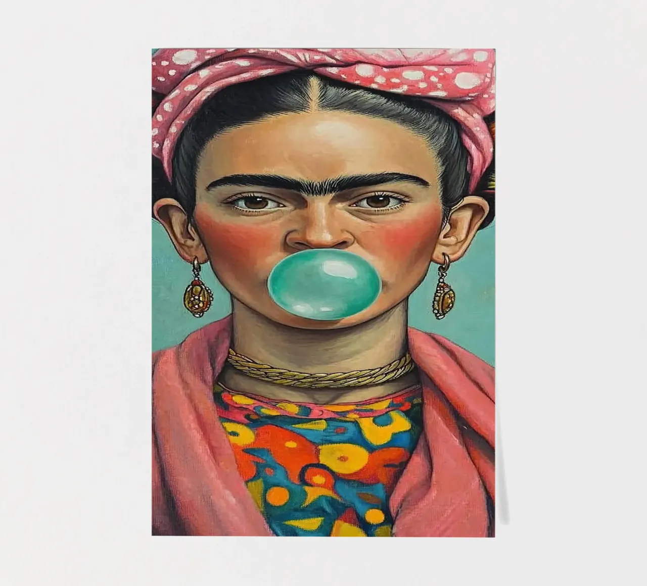 Frida Kahlo - Autodeterminata foglio adesivo da Fantasias Florales