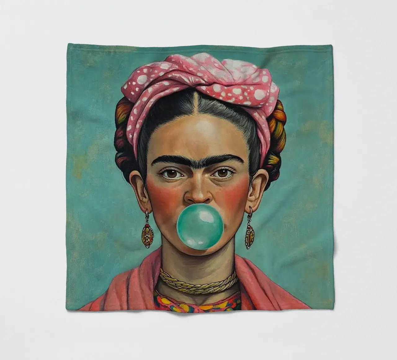 Frida Kahlo - Autodeterminata coperta in pile da Fantasias Florales