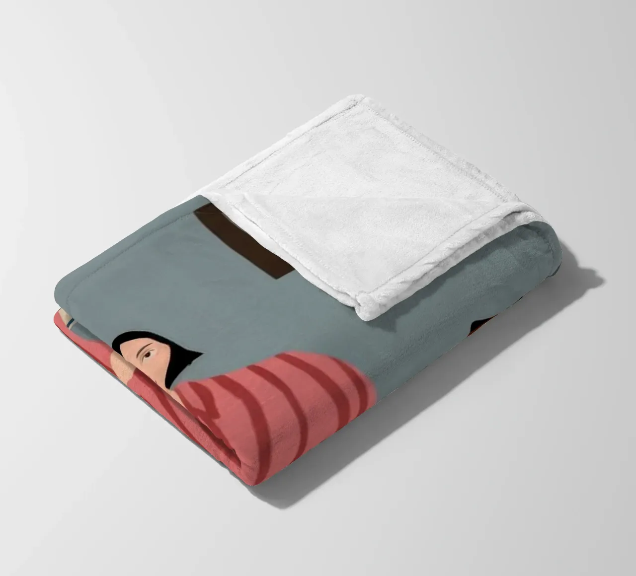Modern Domestic Scene fleece blanket by Prism Palette