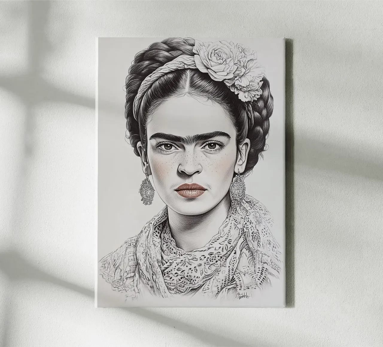 Frida Kahlo - La saggezza del cuore tela con Cornice a cassetta da Fantasias Florales
