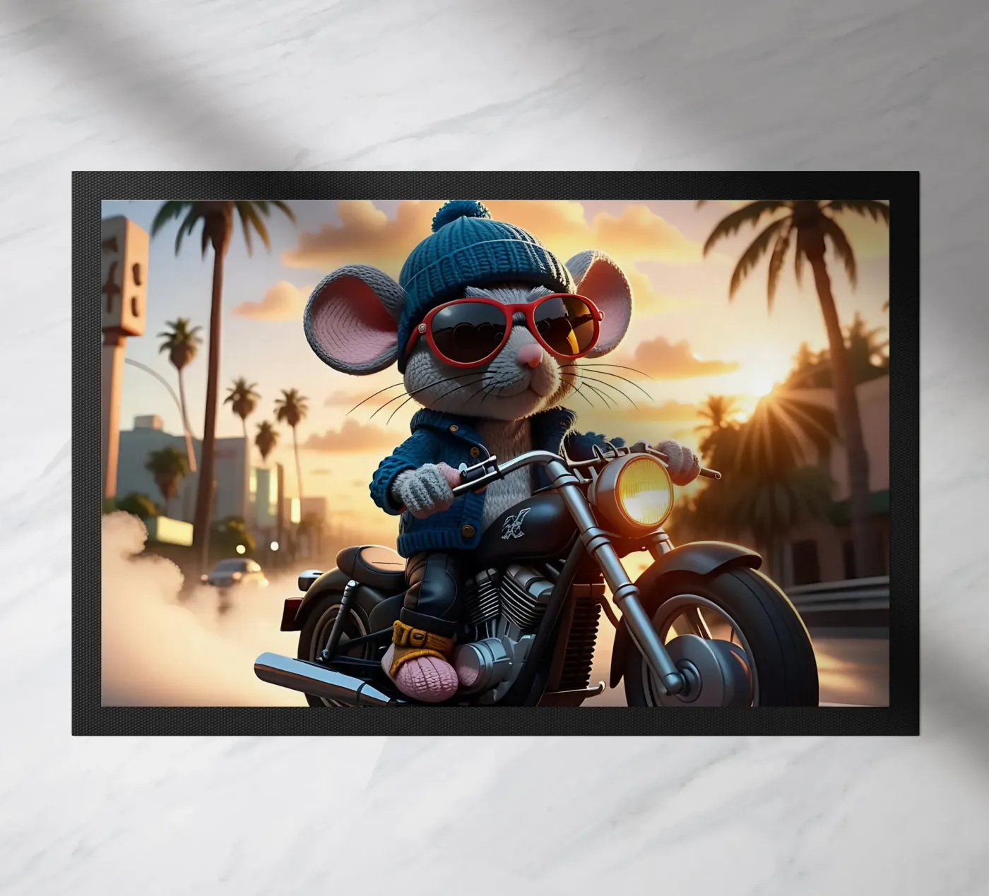 Mouse_style_A_2 doormat by Tierisch bunt by LK