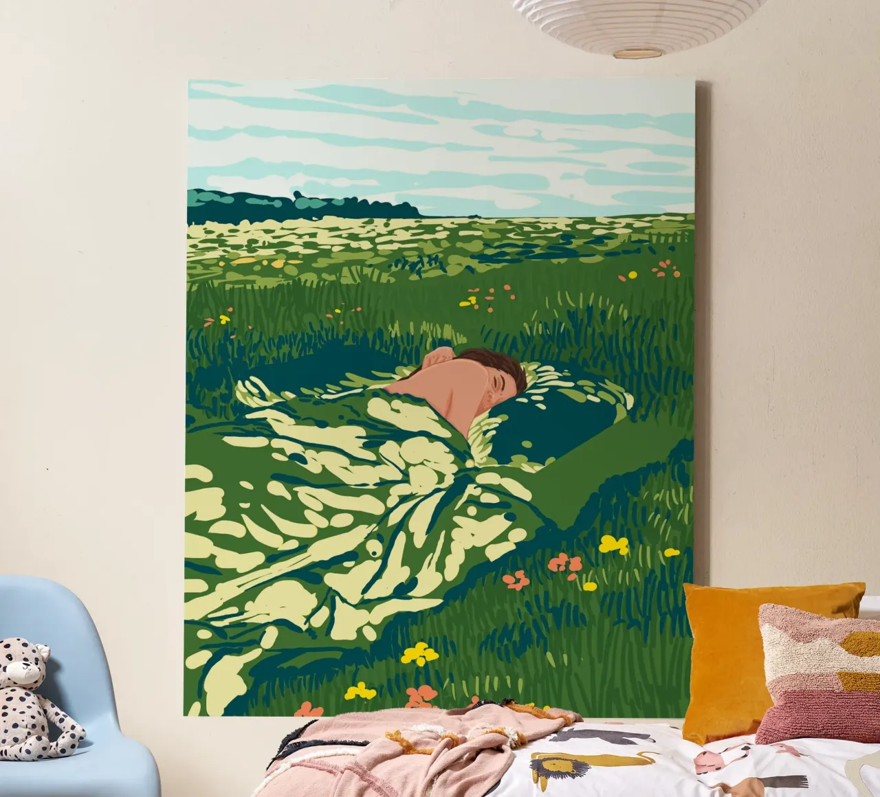 Hoe neem je een dutje Natuur Landschap Escapist Rust Kalmte canvas met Baklijst van 83oranges