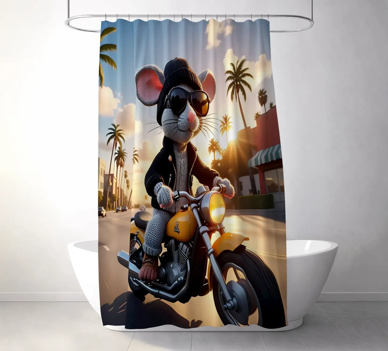 Stile_mouse_A_3 tenda da doccia da Tierisch bunt by LK