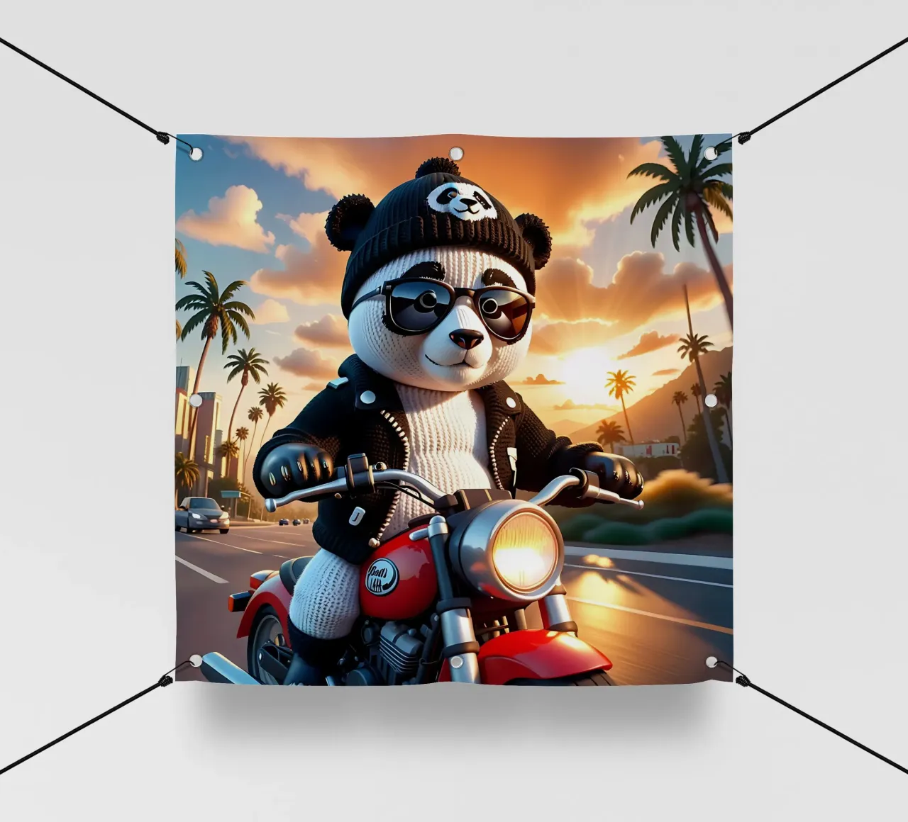 Panda_style_A_1 telo in pvc da Tierisch bunt by LK