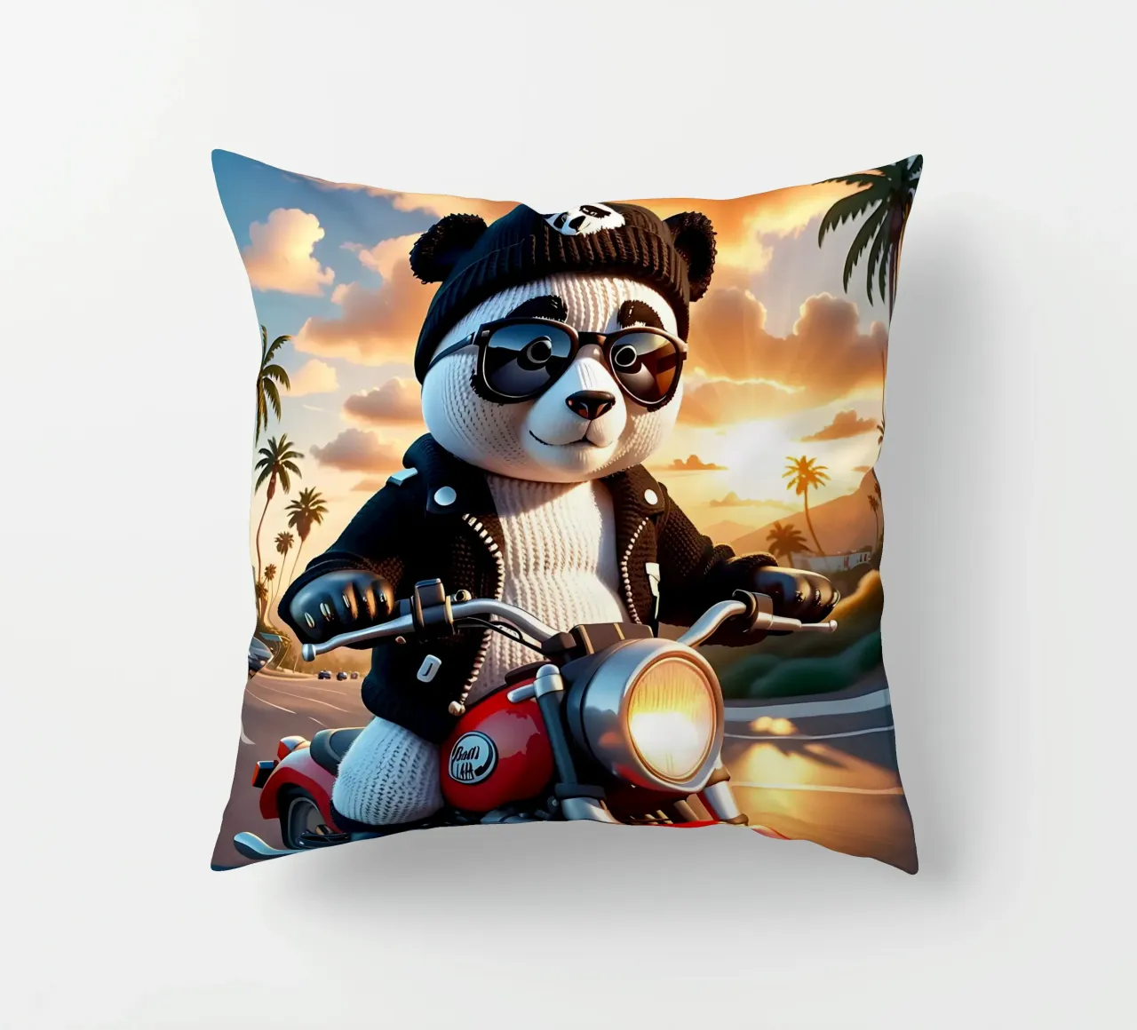 Panda_style_A_1 cuscino da Tierisch bunt by LK