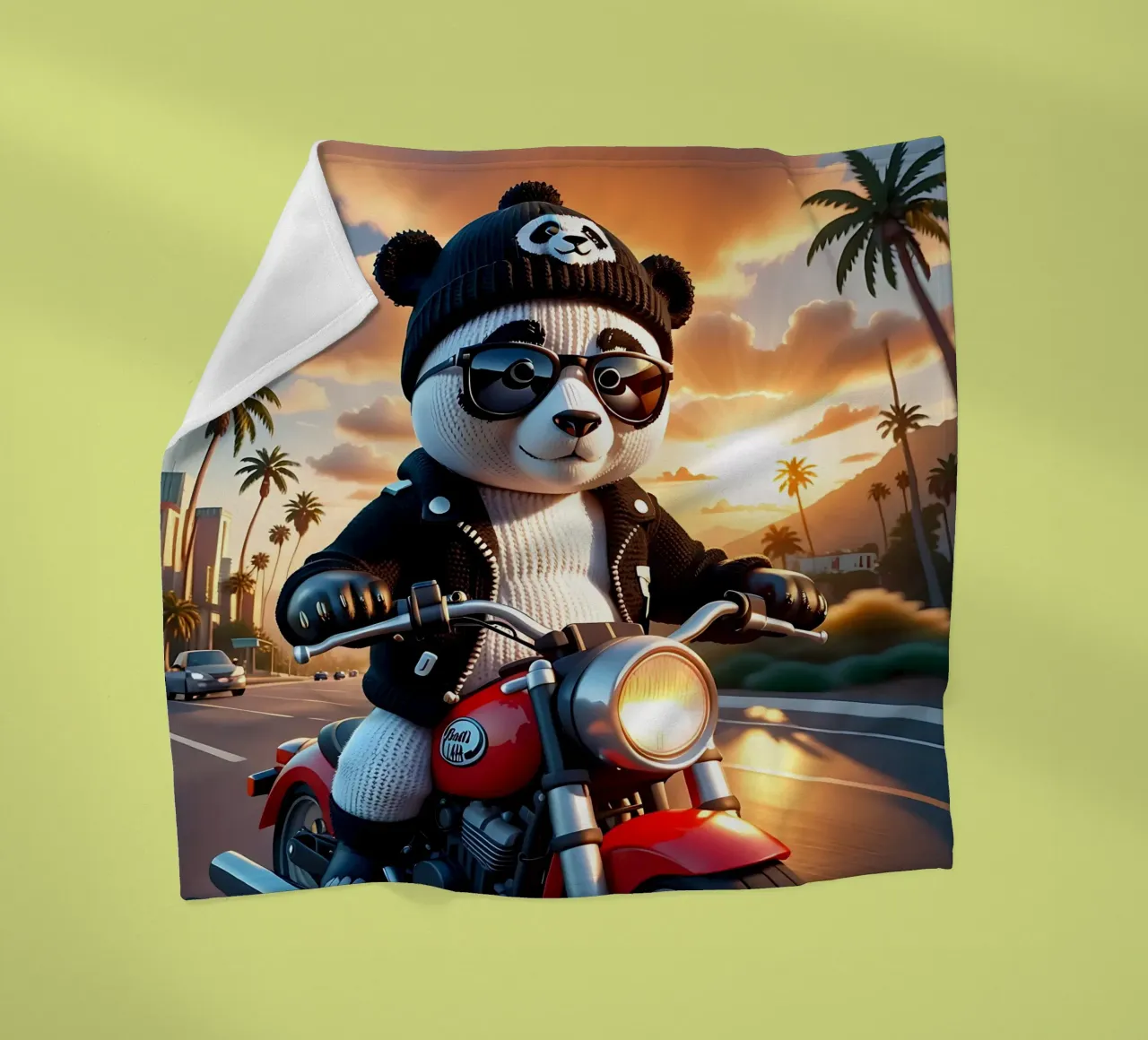 Panda_style_A_1 coperta in pile da Tierisch bunt by LK