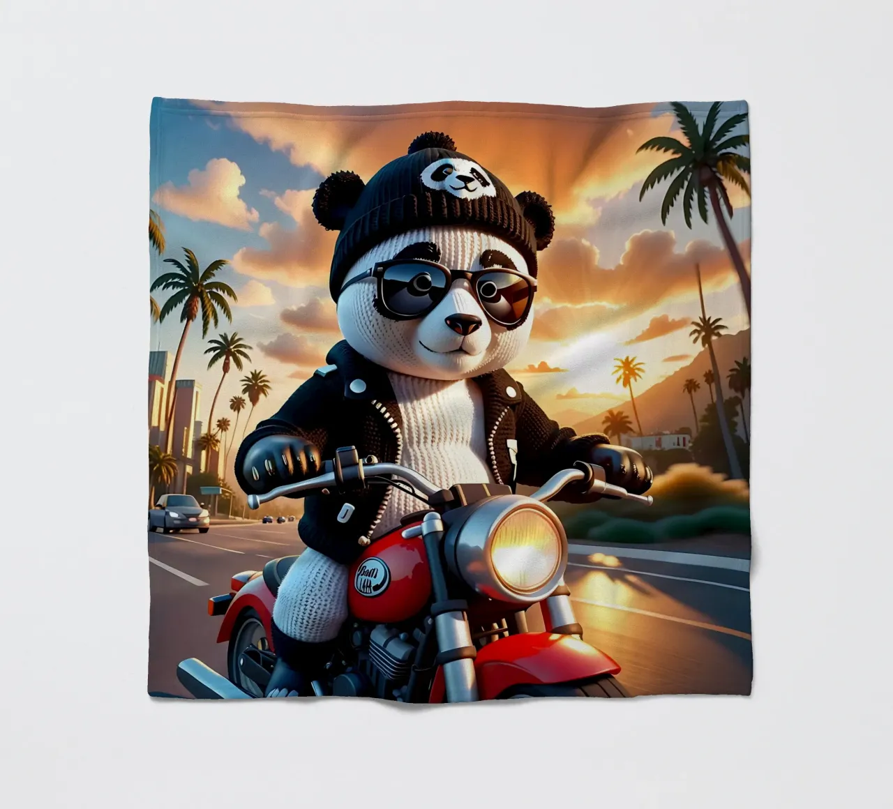Panda_style_A_1 coperta in pile da Tierisch bunt by LK