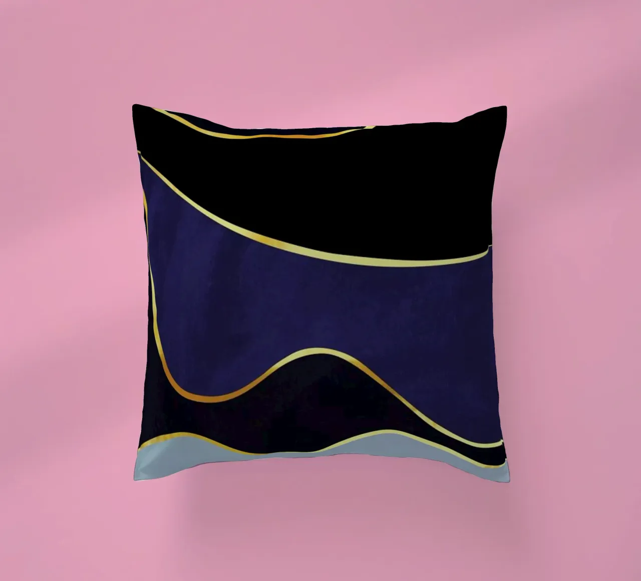 Gold Waves decorative cushion by Pure