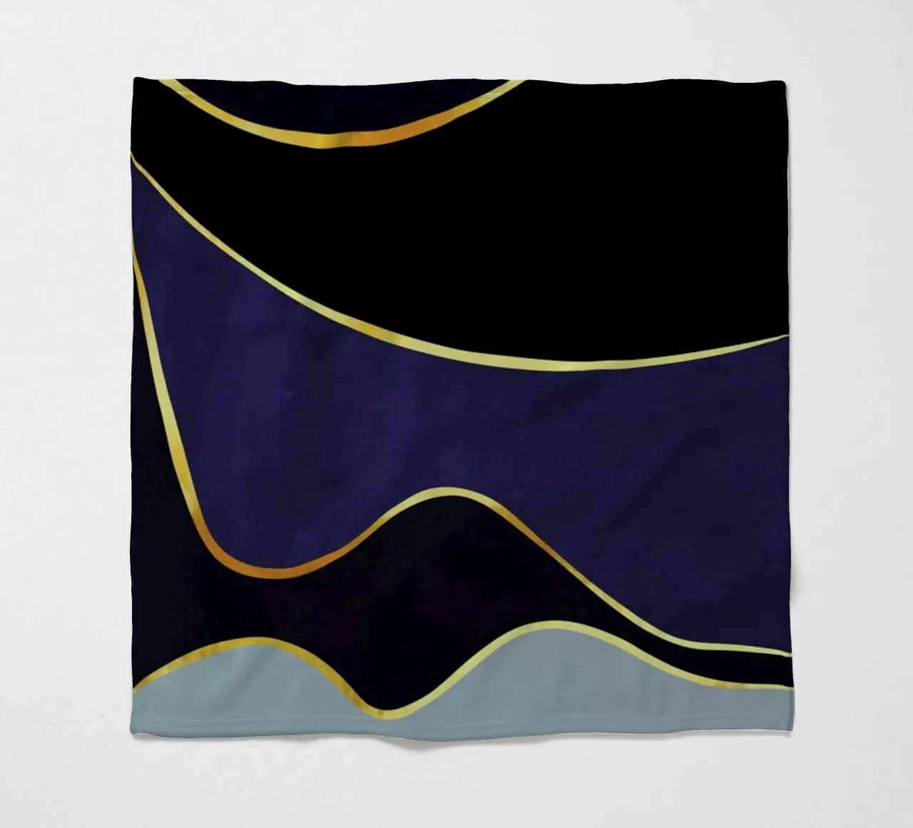 Gold Waves fleece blanket by Pure