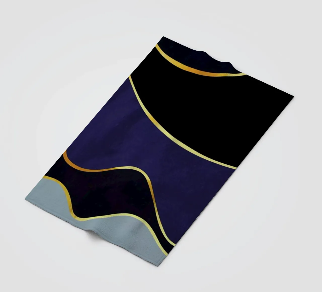 Gold Waves fleece blanket by Pure