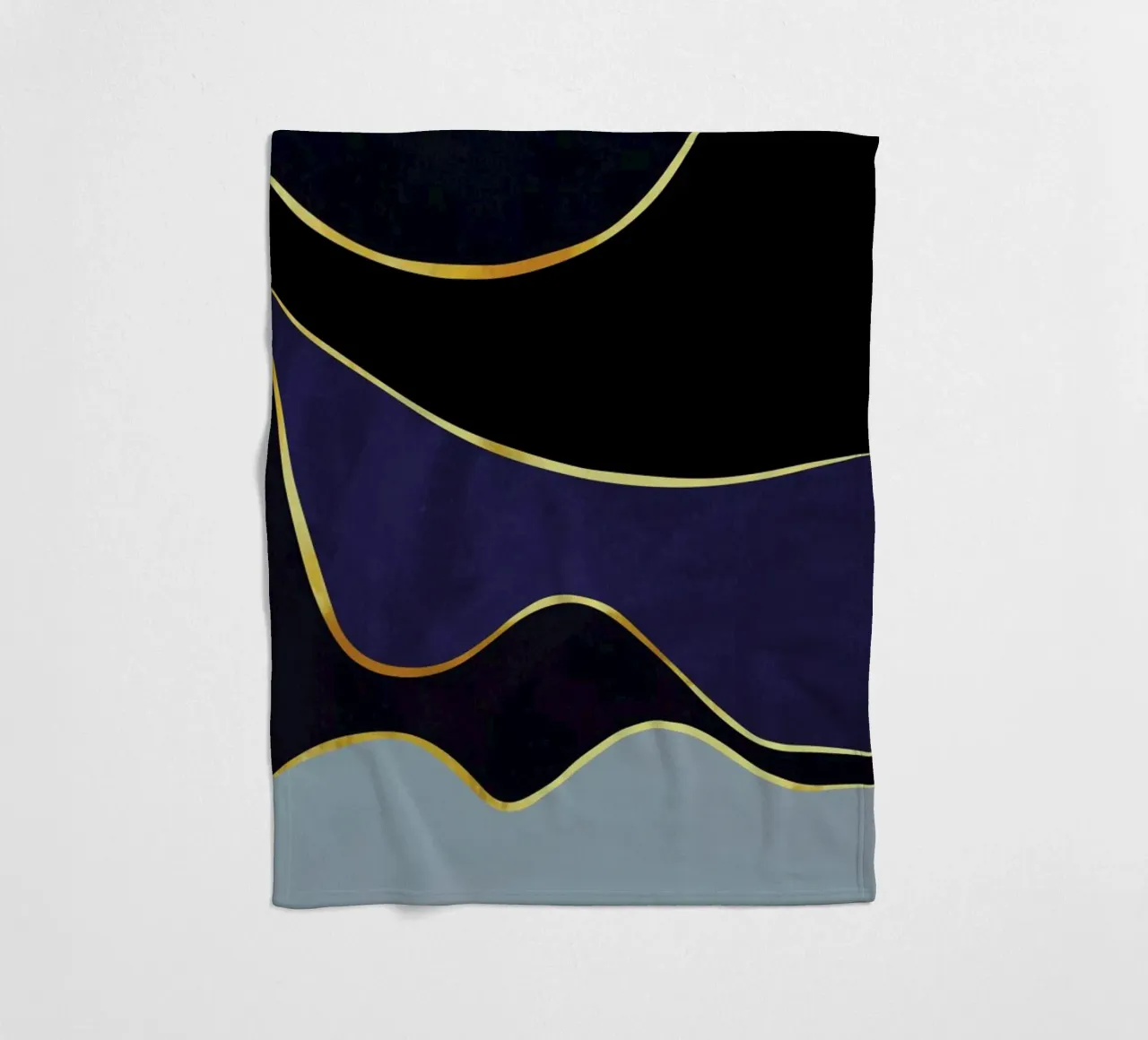 Gold Waves fleece blanket by Pure