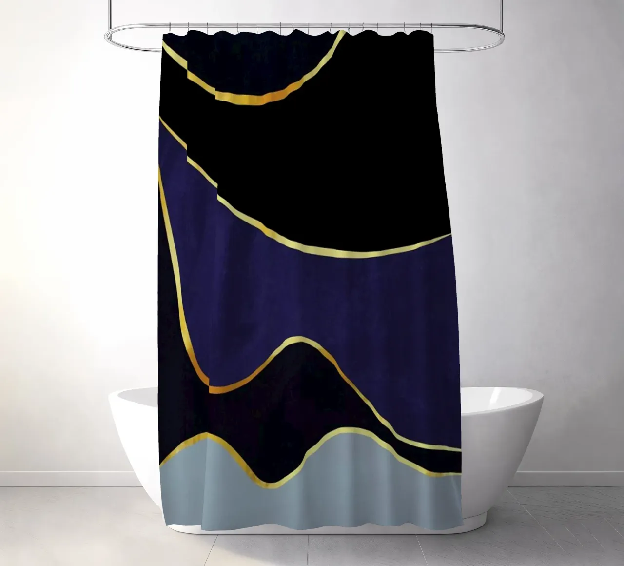 Gold Waves shower curtain by Pure