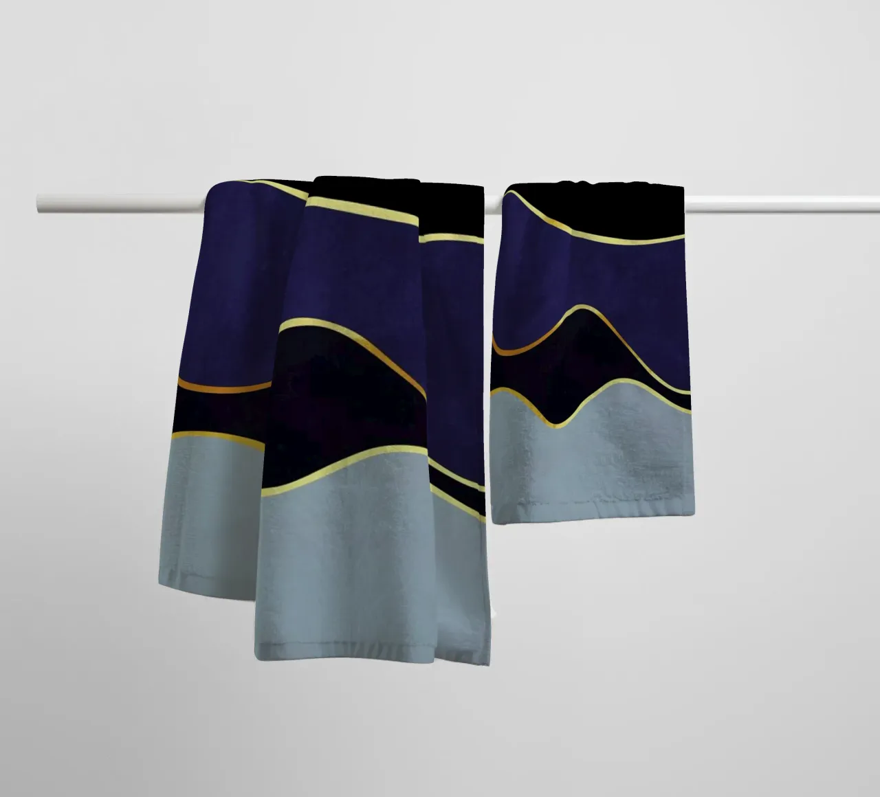 Gold Waves towel by Pure