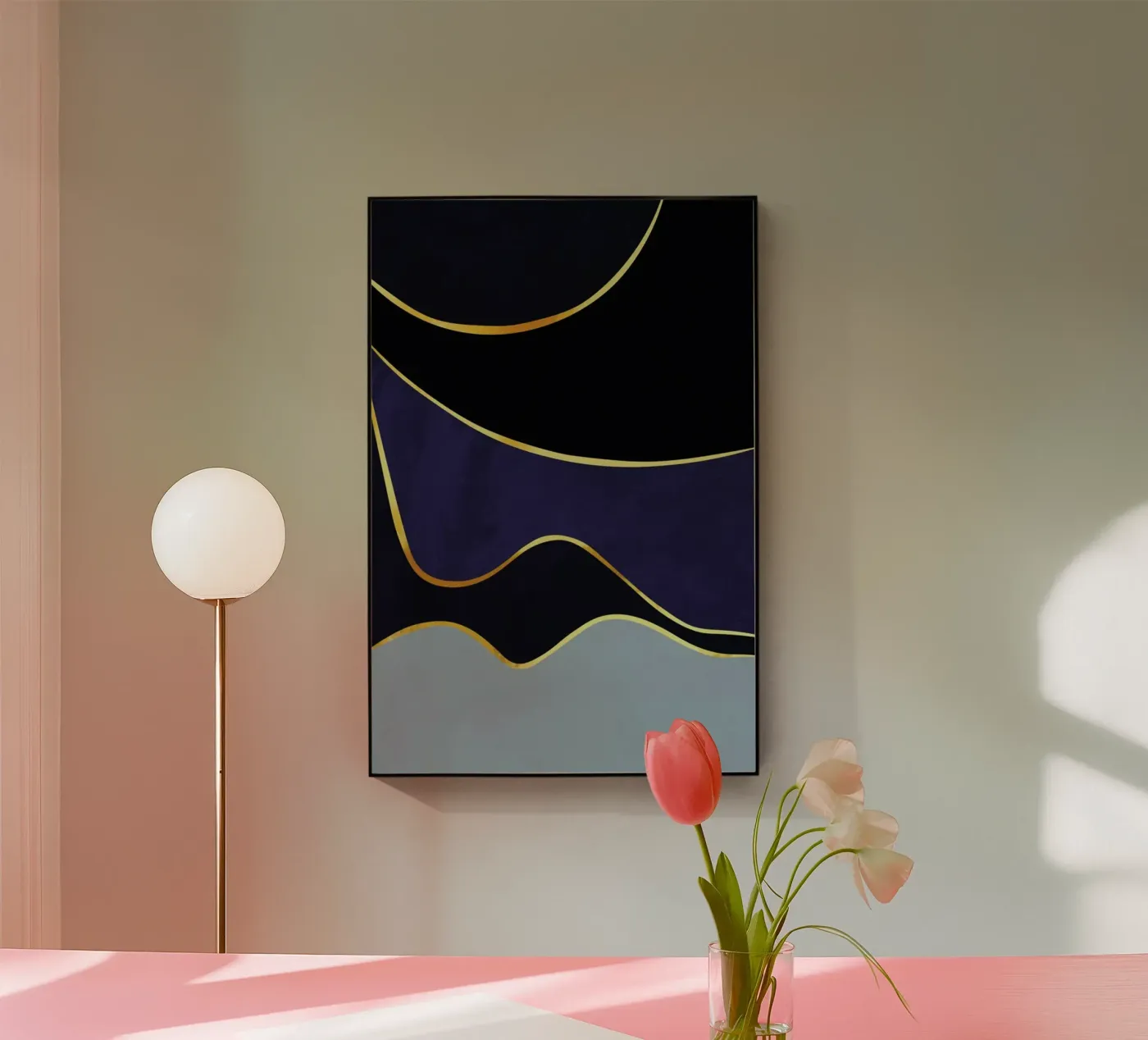 Gold Waves Acryl-Glas von Pure