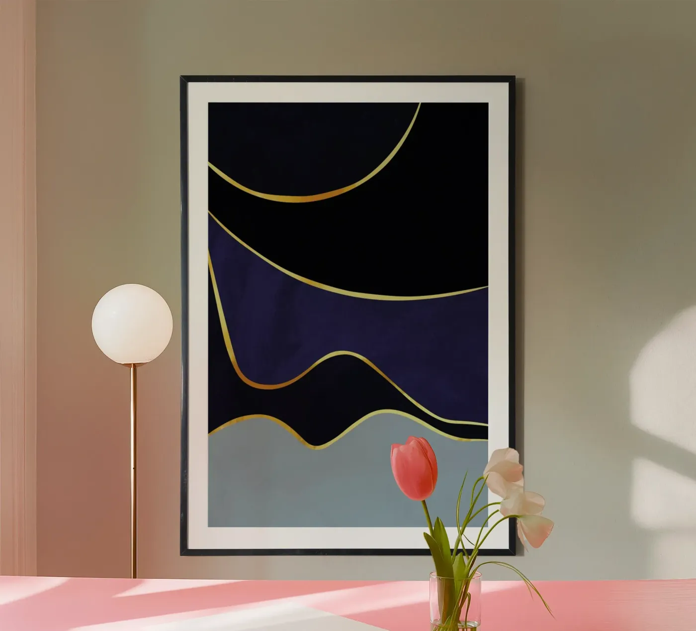 Gold Waves poster by Pure