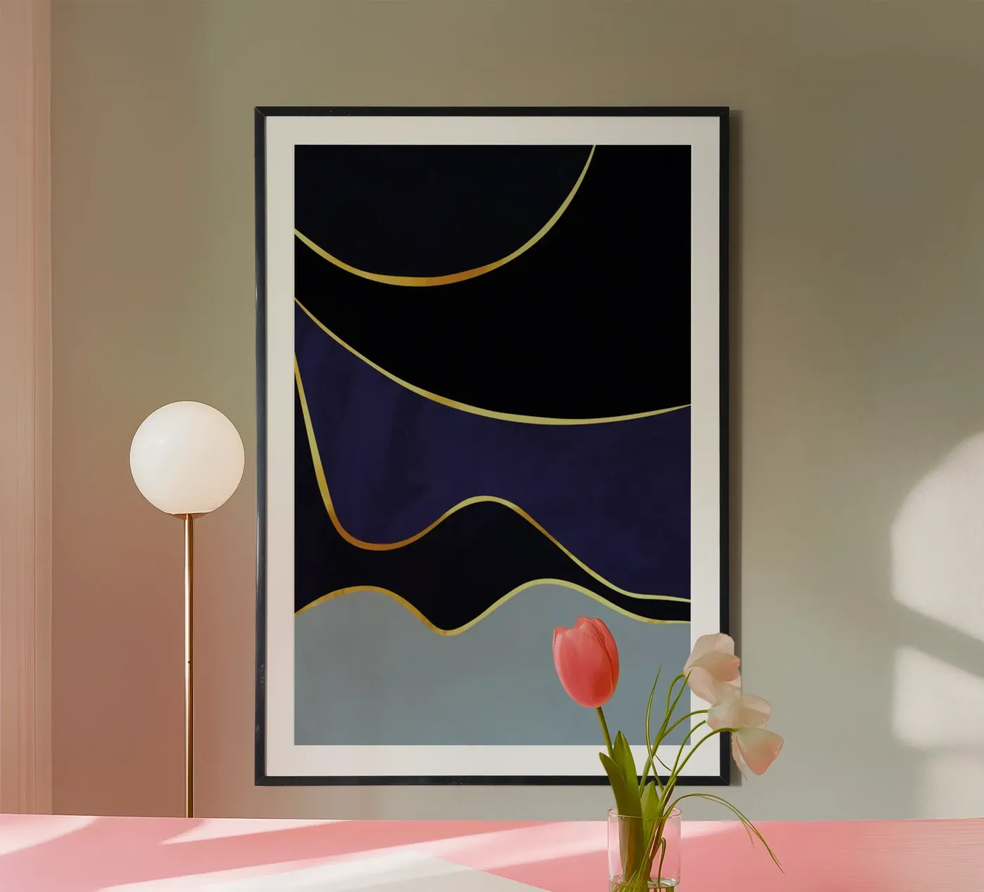 Gold Waves poster by Pure