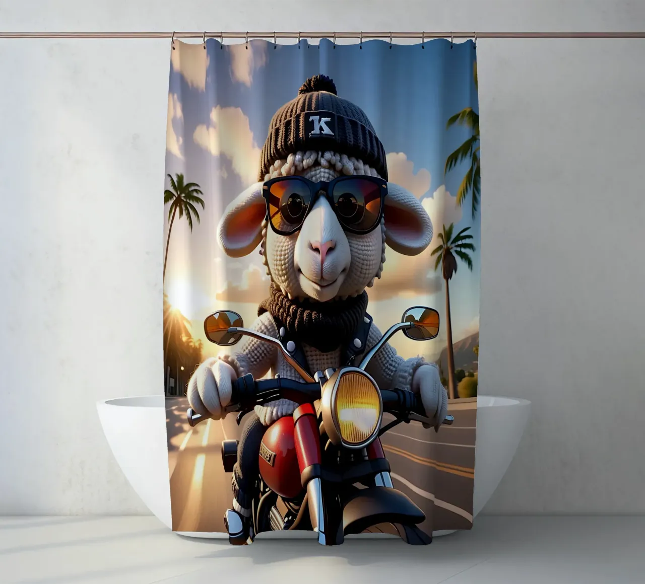 Pecora_Stile_A_1 tenda da doccia da Tierisch bunt by LK