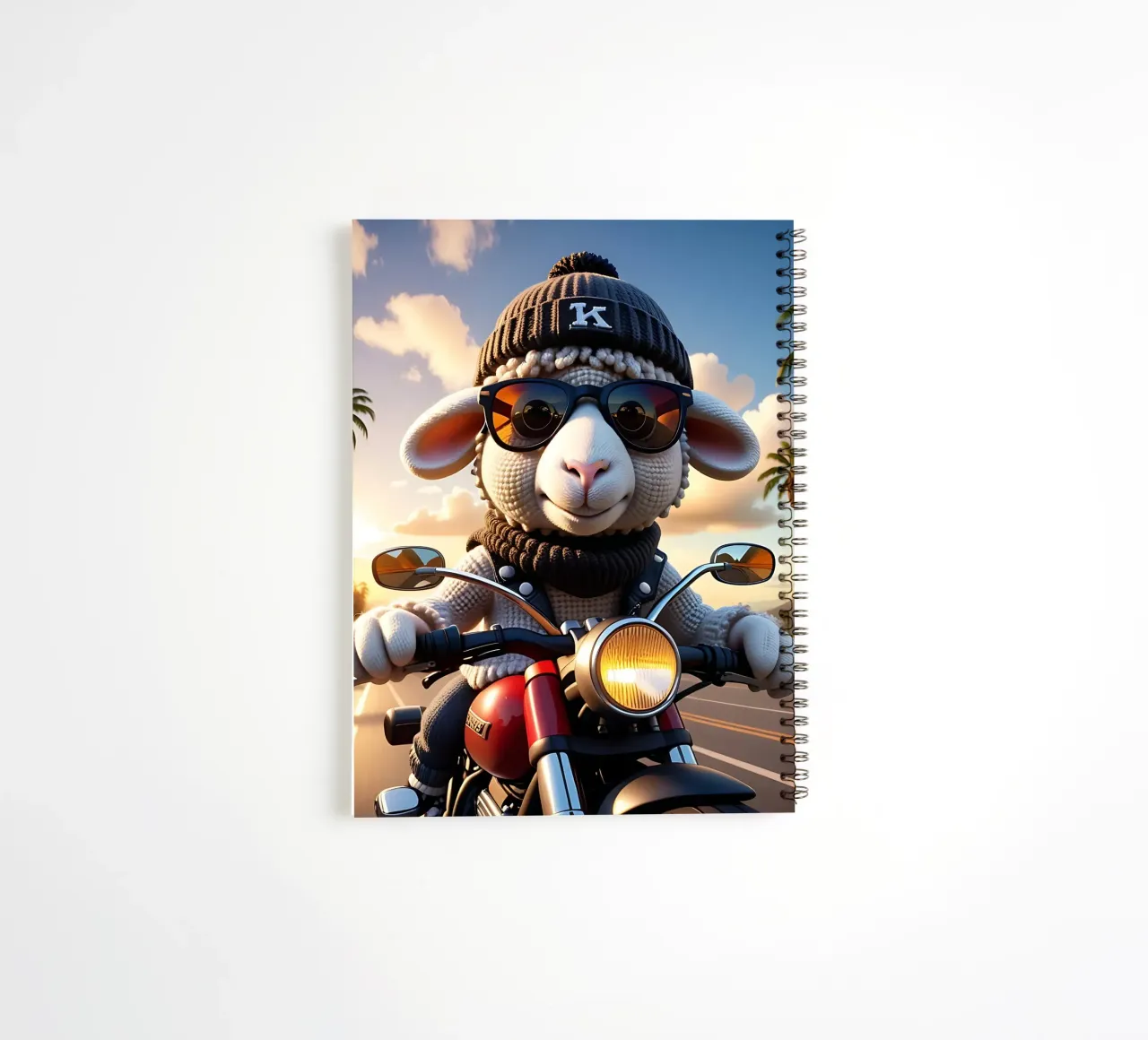 Sheep_Style_A_1 spiral notebook by Tierisch bunt by LK