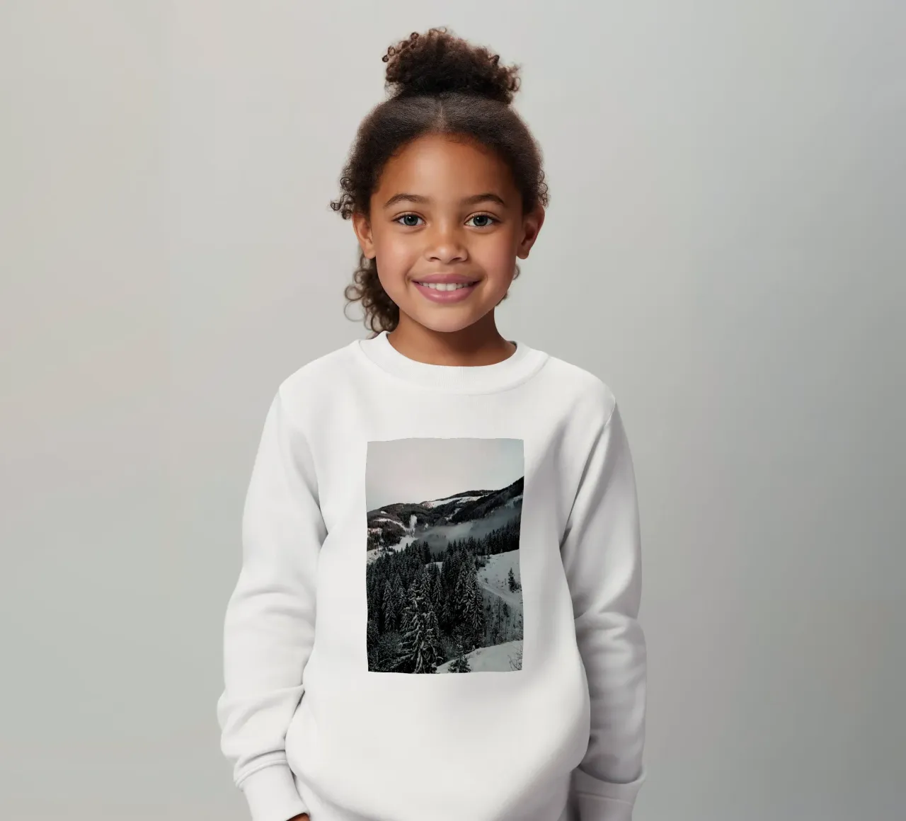 Street Through the Forest kids sweatshirt by Sebastian Hilgetag