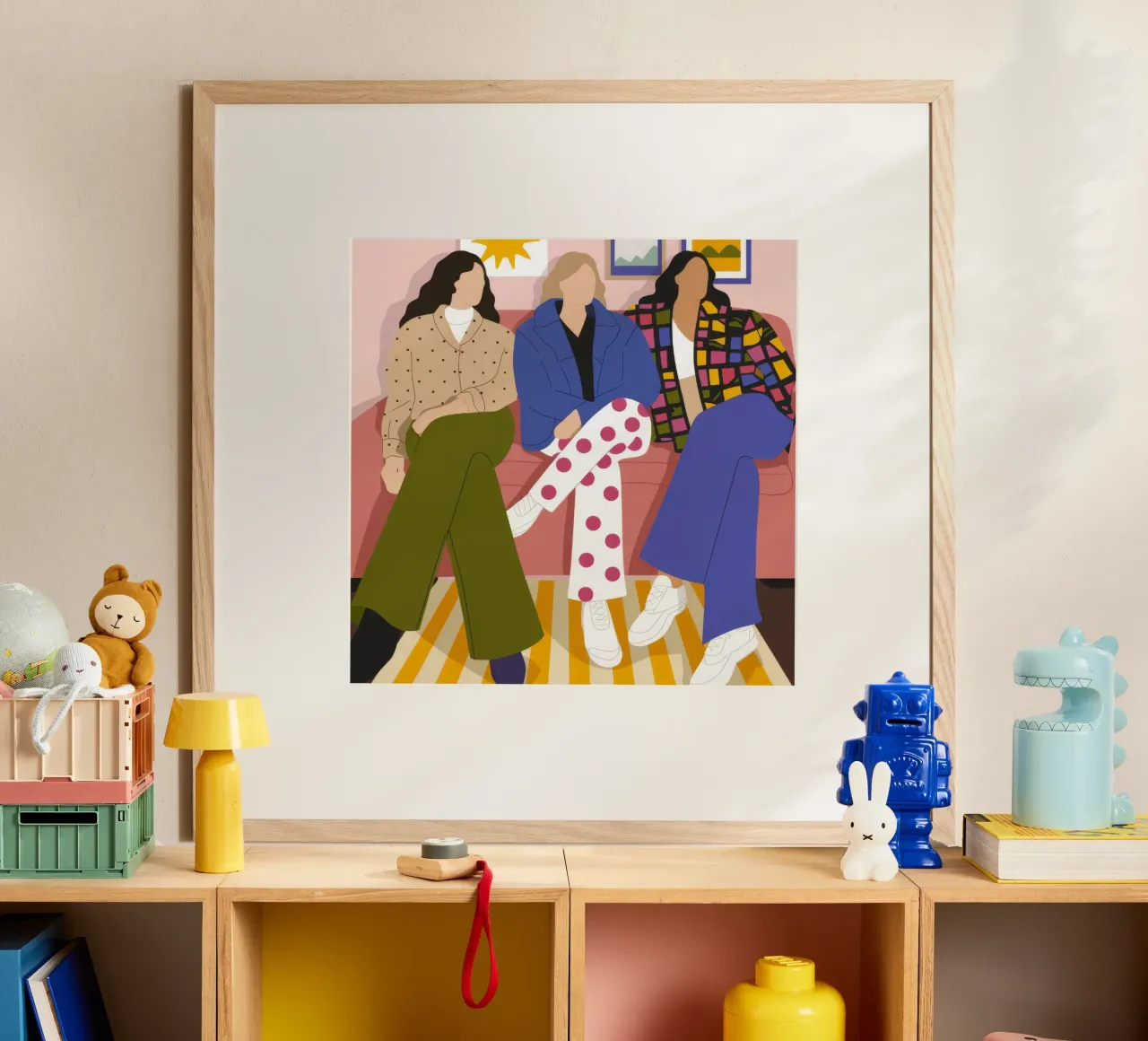 Ensemble urbano chic poster con telaio in legno da Prism Palette