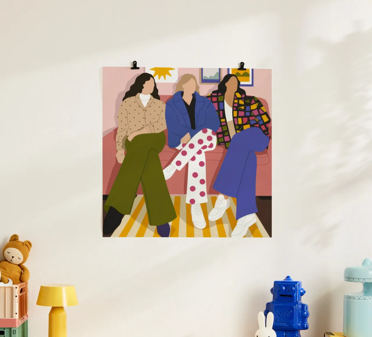 Ensemble urbano chic poster con telaio in legno da Prism Palette