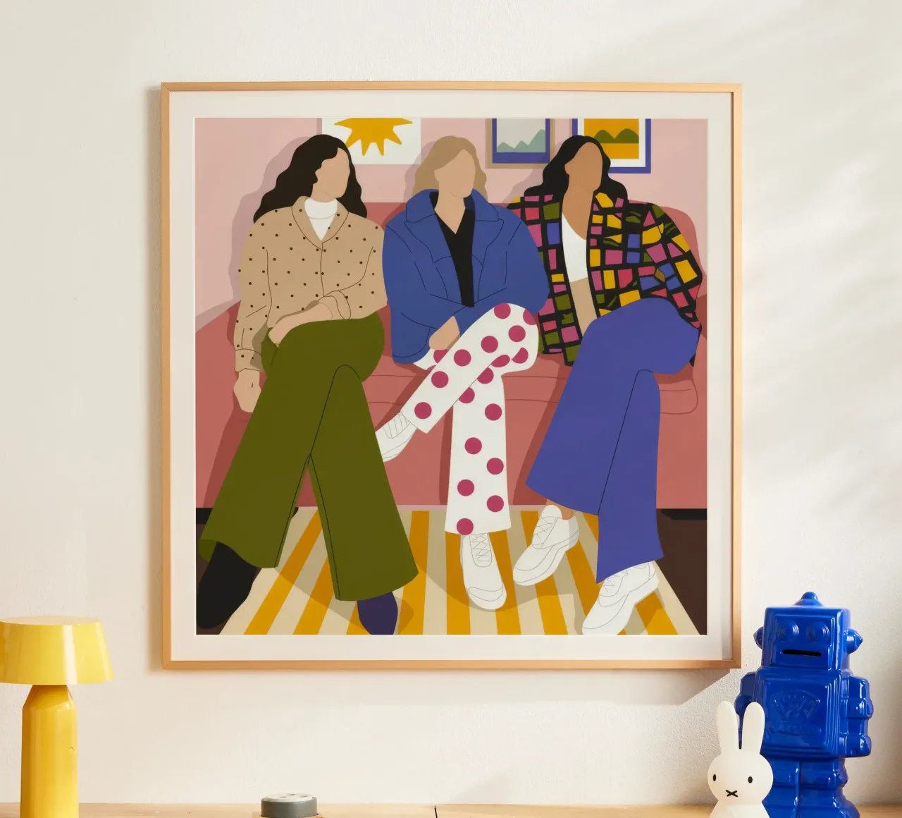 Ensemble urbano chic poster con telaio in legno da Prism Palette