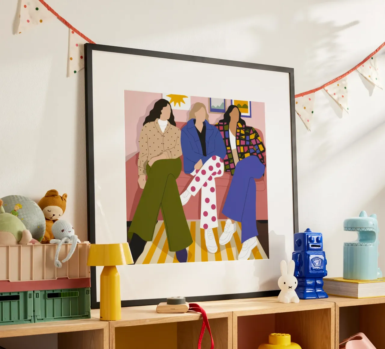 Ensemble urbano chic poster con telaio in legno da Prism Palette