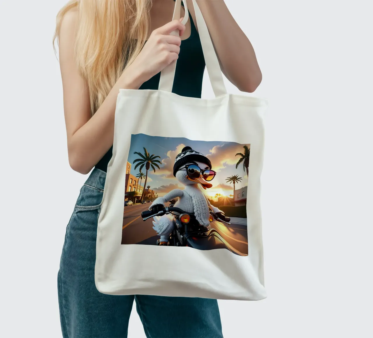 Stile_cigno_A_1 borsa in juta da Tierisch bunt by LK