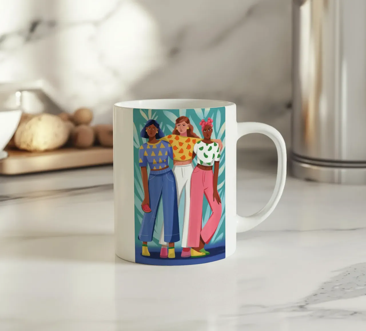 Lebendige Freundschaftsbande Keramik Tasse von Prism Palette