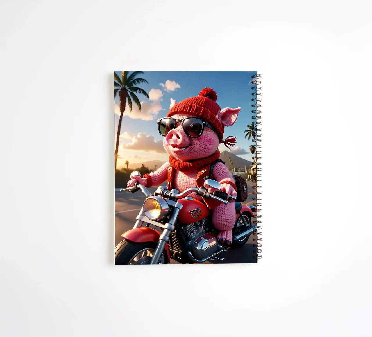 Pig_Style_A_1 spiral notebook by Tierisch bunt by LK