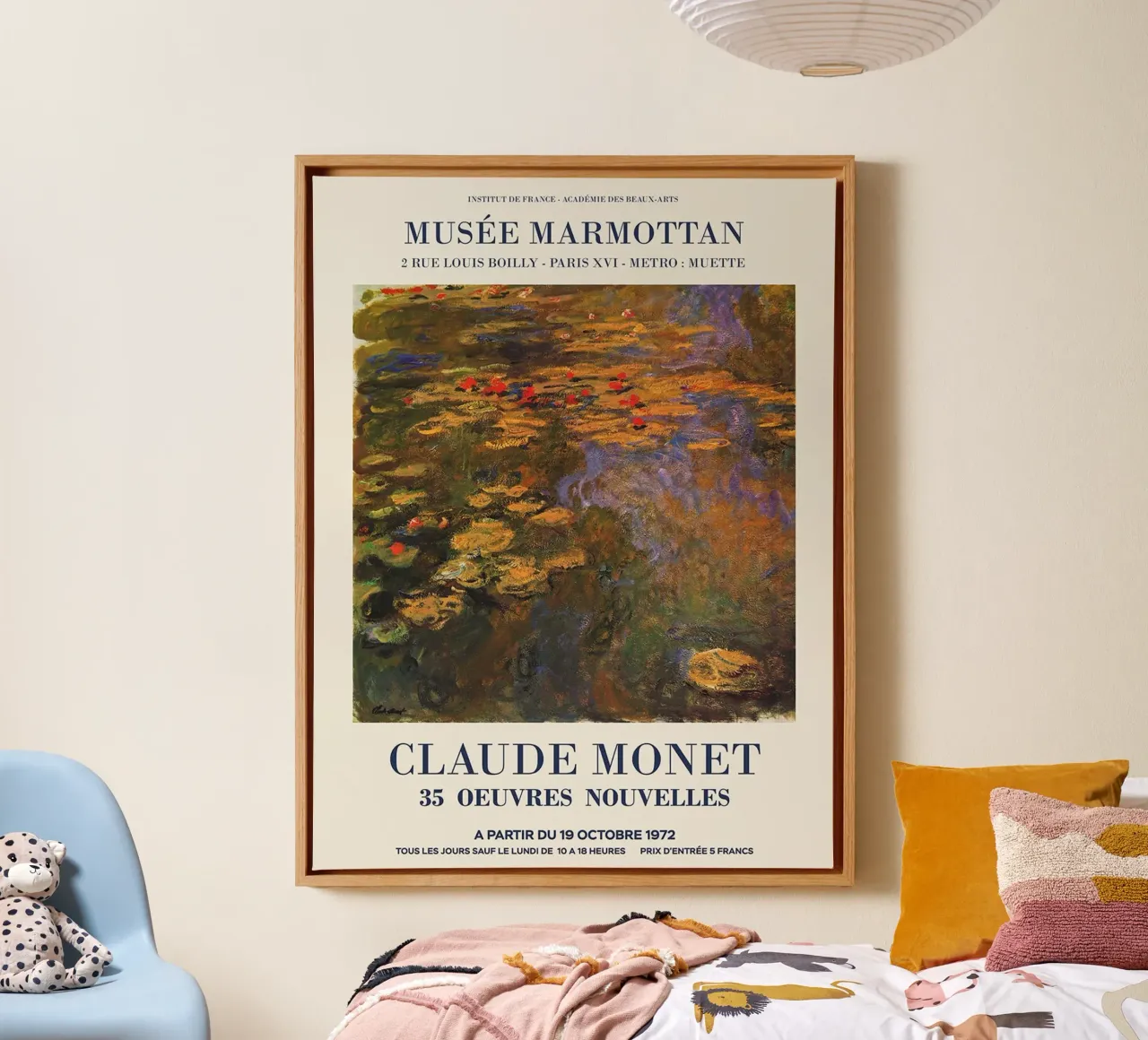Claude Monet tela con Cornice a cassetta da Trending Art Company