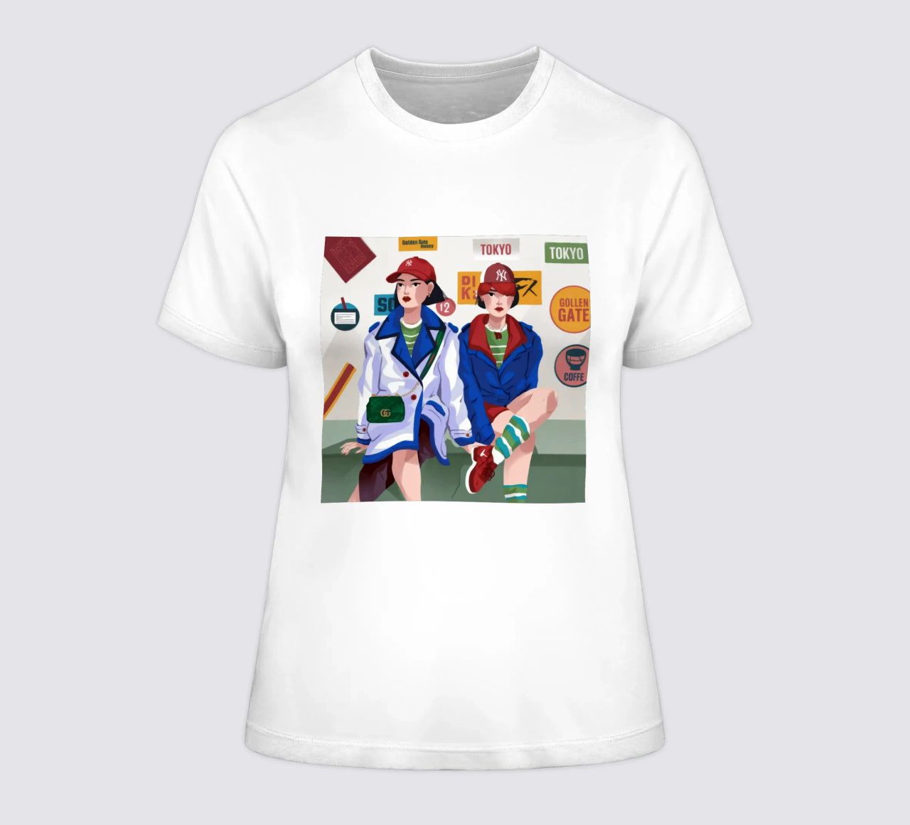 Dynamischer Straßenstil Frauen T-Shirt von Prism Palette
