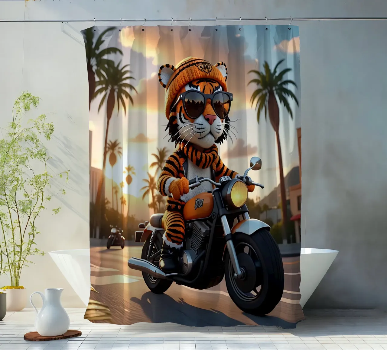 Stile_tigre_A_2 tenda da doccia da Tierisch bunt by LK