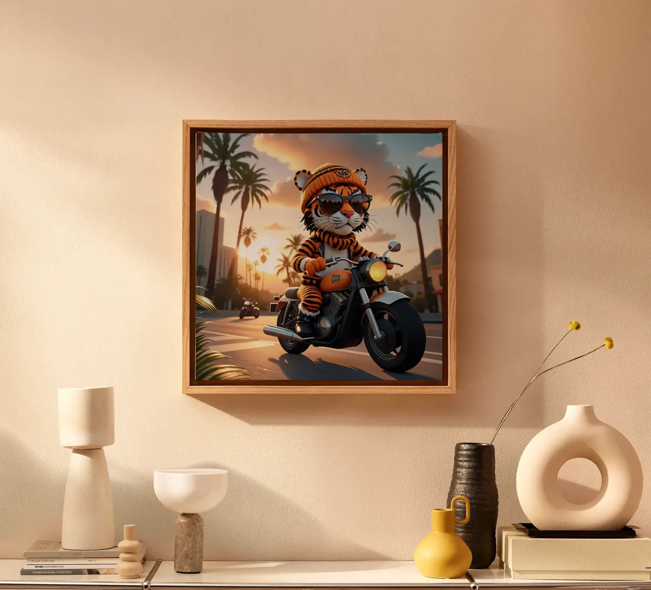 Tijger_A_2 canvas van Tierisch bunt by LK