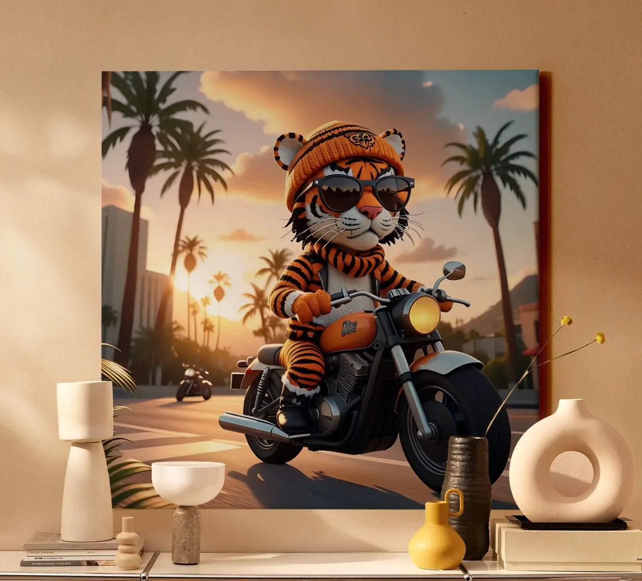 Tijger_A_2 canvas van Tierisch bunt by LK