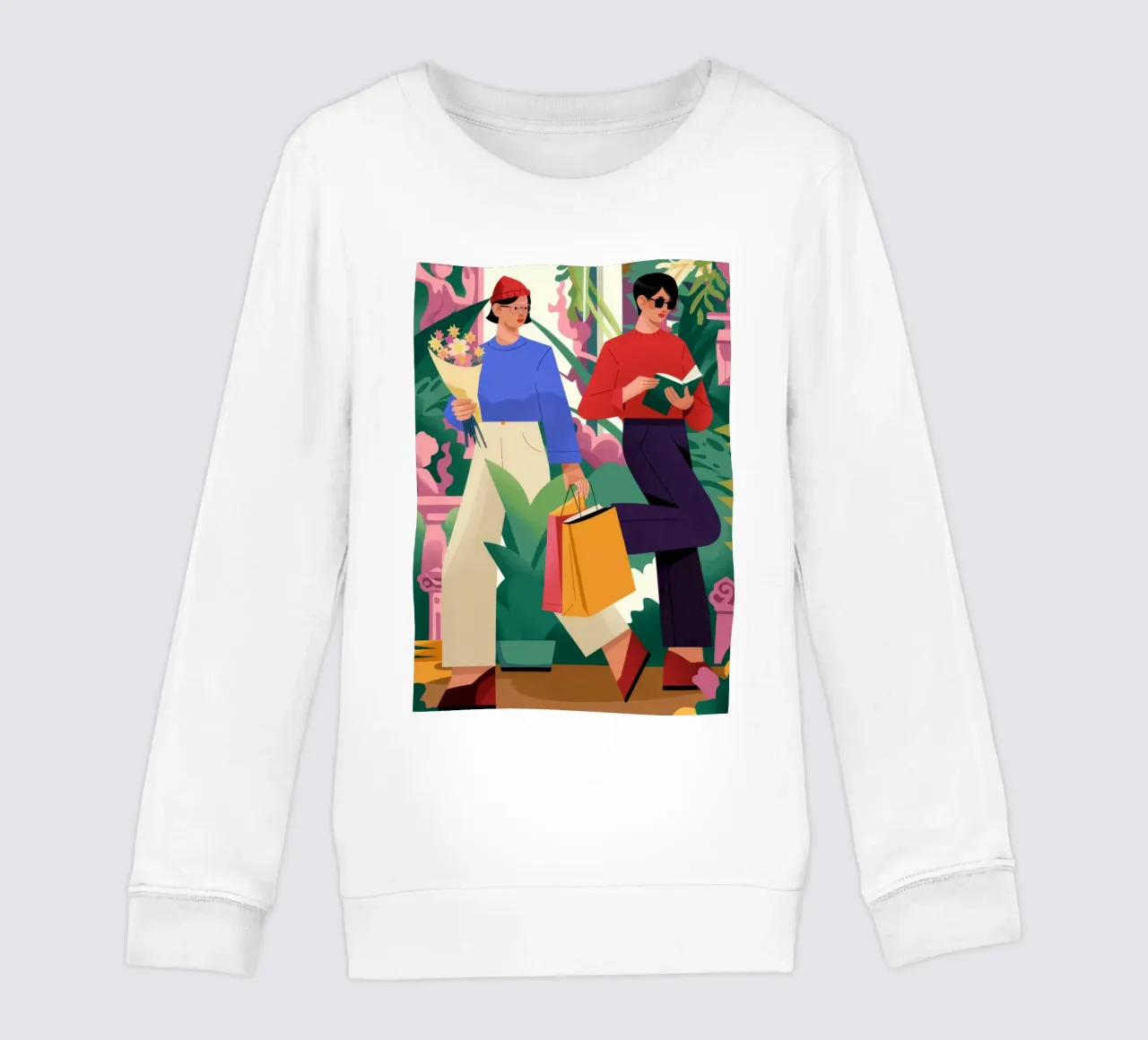 Vibrant Shopping Spree kids sweatshirt by Prism Palette