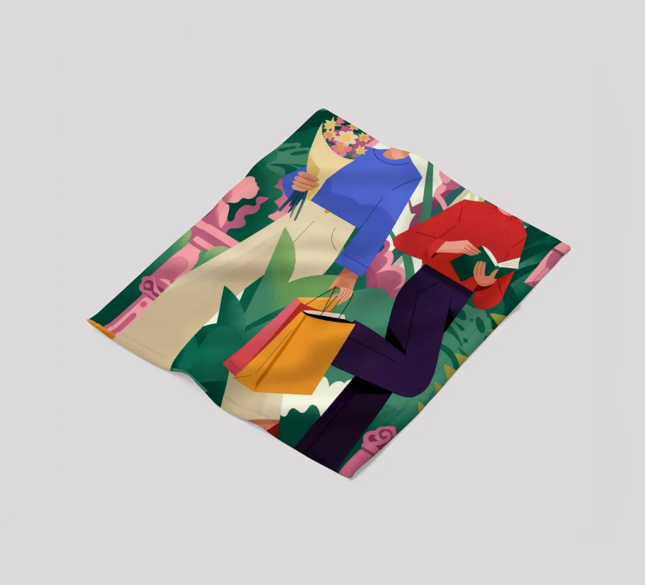 Vibrant Shopping Spree fleece blanket by Prism Palette