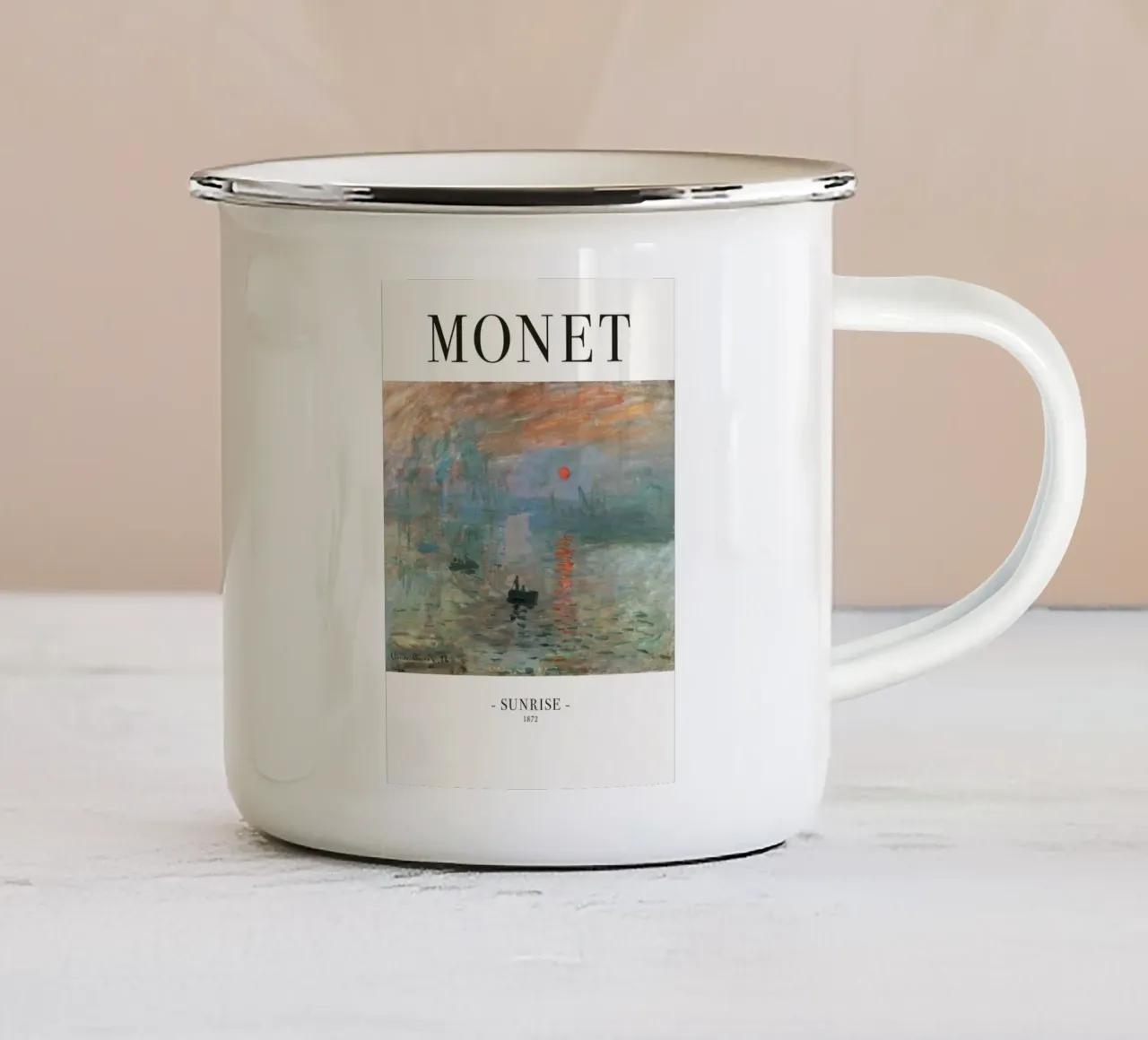 Monet - Sunrise tazza in smalto da Trending Art Company